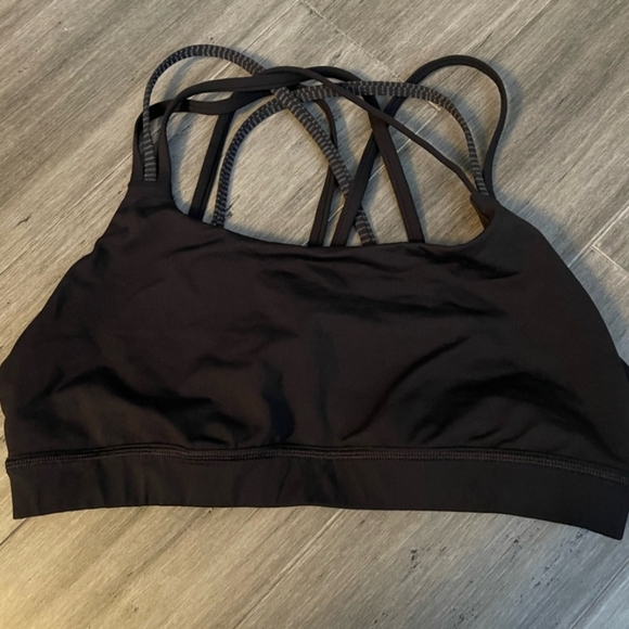 Lululemon Energy Bra, *Strappy, Black, Medium, Size 10 - Picture 7 of 8